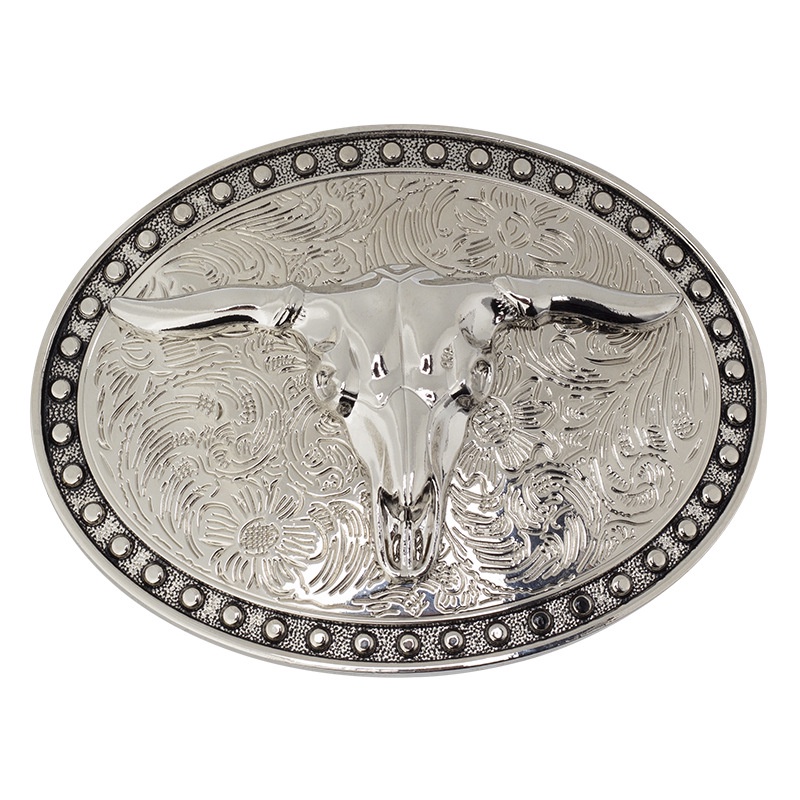 Bull Skull Alloy Belt Buckle Western Cowboy Bullfighter Buckle Without Belt