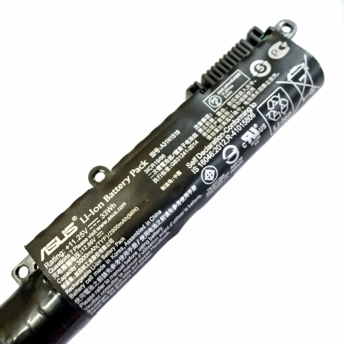 BATERAI LAPTOP ASUS X540 X540S X540L X540Y X540YA X540LA A31N1519