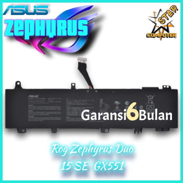 BATERAI LAPTOP ASUS ROG ZEPHYRUS DUO 15SE GX551 C41N1906-1 ORIGINAL BEST SELLER