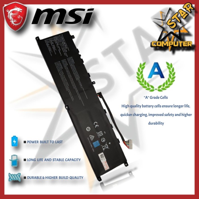 BATERAI LAPTOP MSI GS66 STEALTH 10SE-045 MSI GS66 STEALTH 10UG BTY-M6M