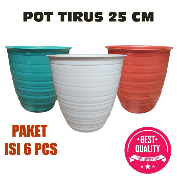 siapkirim- Pot tirus ukuran 25 pot tawon tirus ukuran 25 cm pot tinggi Hijau