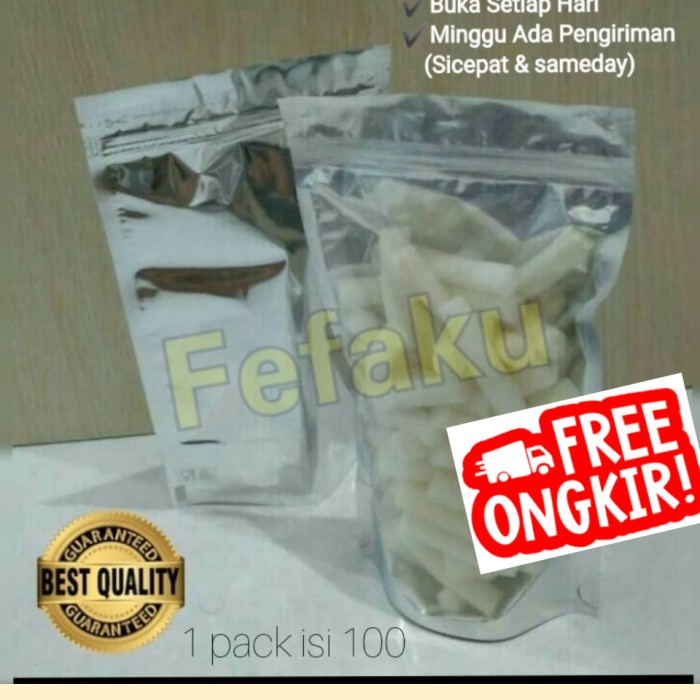 ada- Plastik Standing Pouch Kombinasi Alumunium Foil 9x15