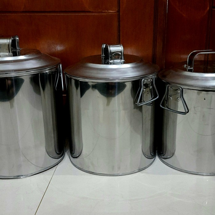 YukBuruanPromobanyak- Panci stenlis rebus 50 ltr/Panci Soto lebar 40 cm/Dandang bubur