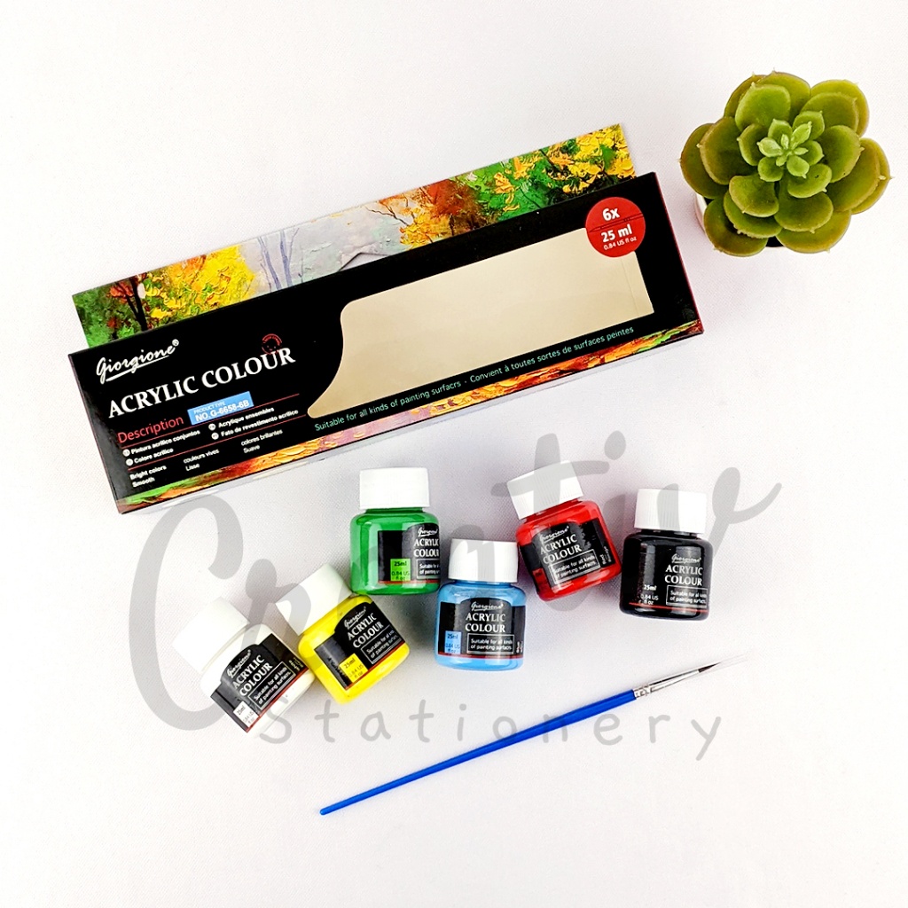 

IK! GIORGIONE Acrylic Paint Set Cat Akrilik 6 Warna 25 Ml G6658-6B