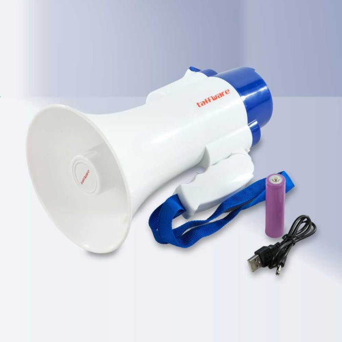 Toa Speaker Pengeras Suara Megaphone Dengan Fungsi Record Rekaman Toak Rechargeable Charger Baterai