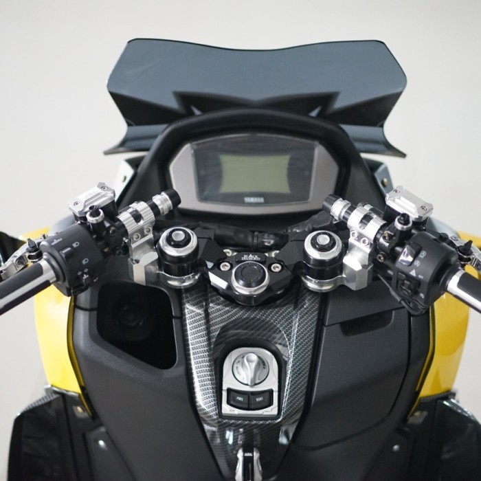 Gadgetglow_ Stang Jepit Adjustable Setelan Nmax-155 2020 / 2021 Black Diamond