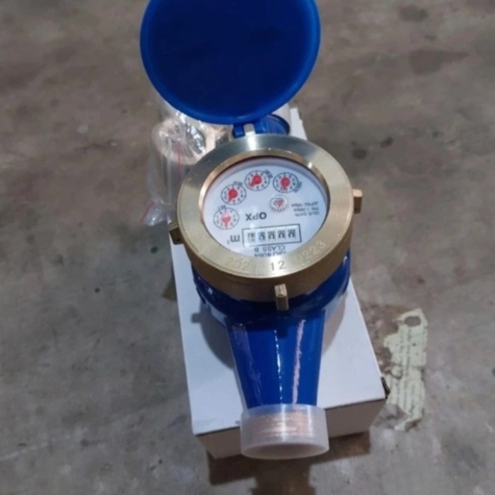 Meteran Air Water Meter 1 Inch Drat Kuningan