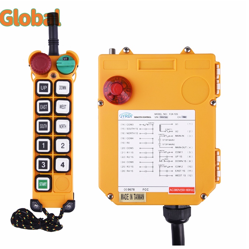 MONEYRAIN F24-10S AC/DC12-72V AC220V AC380V Industrial Wireless Radio Crane Remote Control switches 