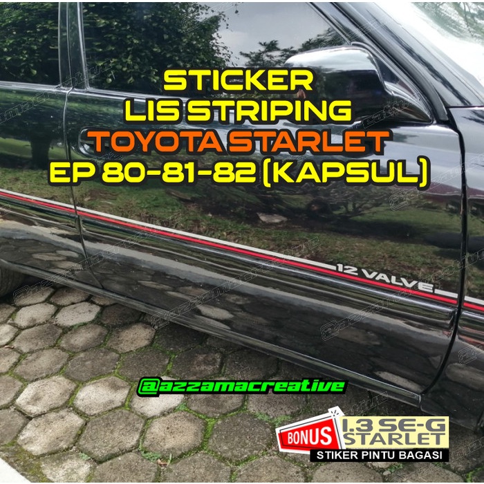 Stiker List Striping Starlet kapsul