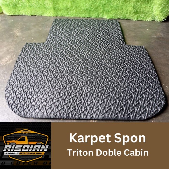Karpet Mobil Doble Cabin Triton Karpet Spon Alas Bak Tebal 15 Mm
