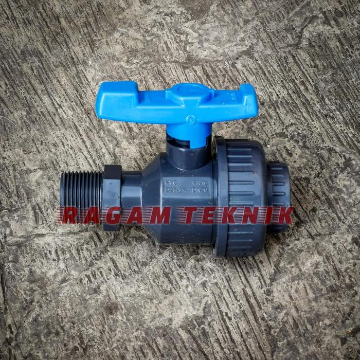 Ball Valve 3/4" Stop Kran Watermur Watermoor Drat Luar Dalam Penguin