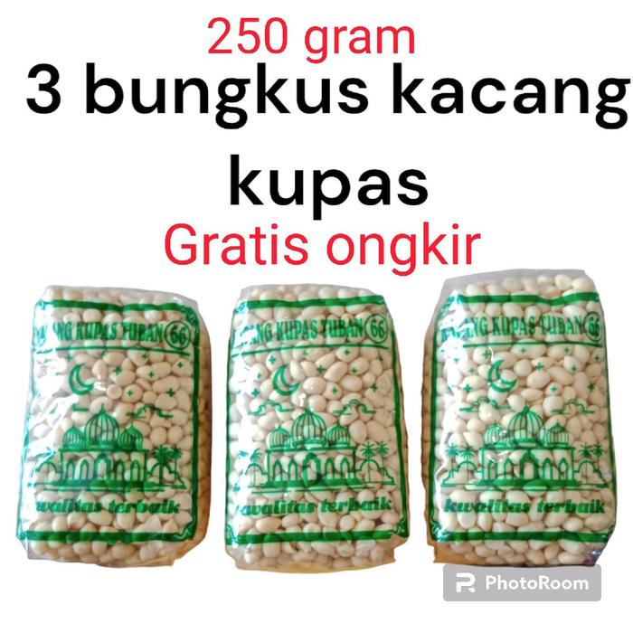 

diskon DISKON 3 bungkus kacang KUPAS 250 g bungkus kacang kupas tuban Alami Makanan