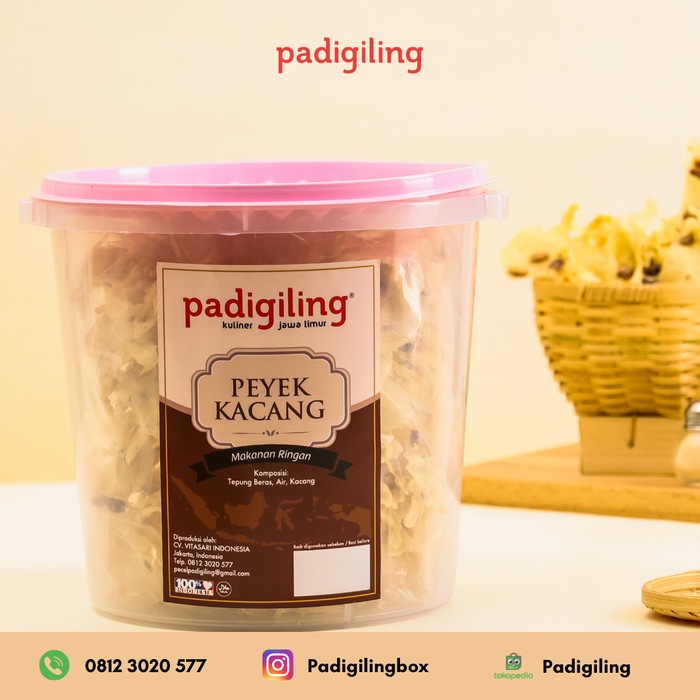 

Rempeyek / Peyek Kacang Tanah Padigiling - 5 Liter (Jumbo)