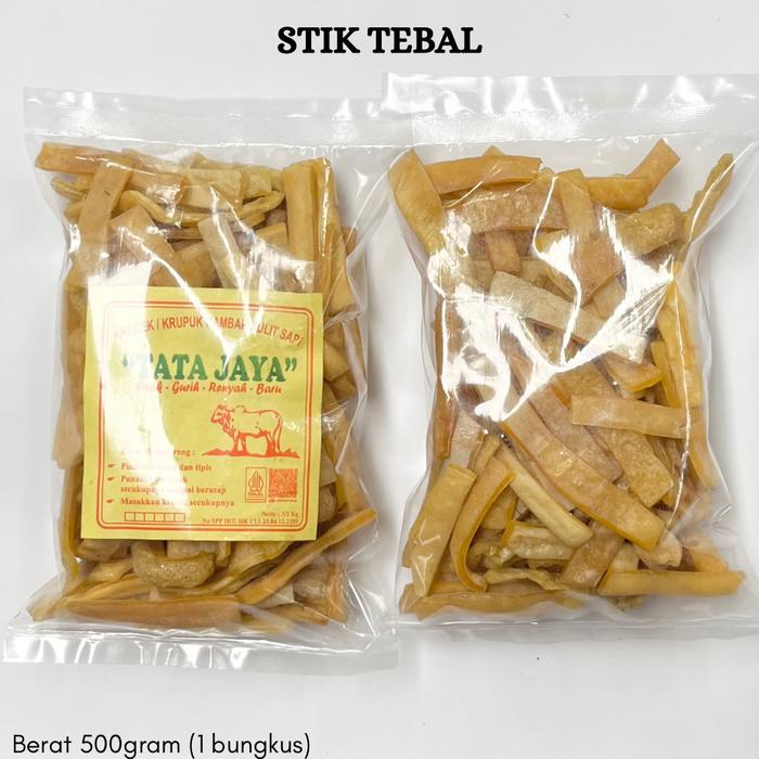 

Dorokdok Krecek Rambak Tatajaya Stik Tebal Super Kerupuk Kulit Sapi Asli Mentah