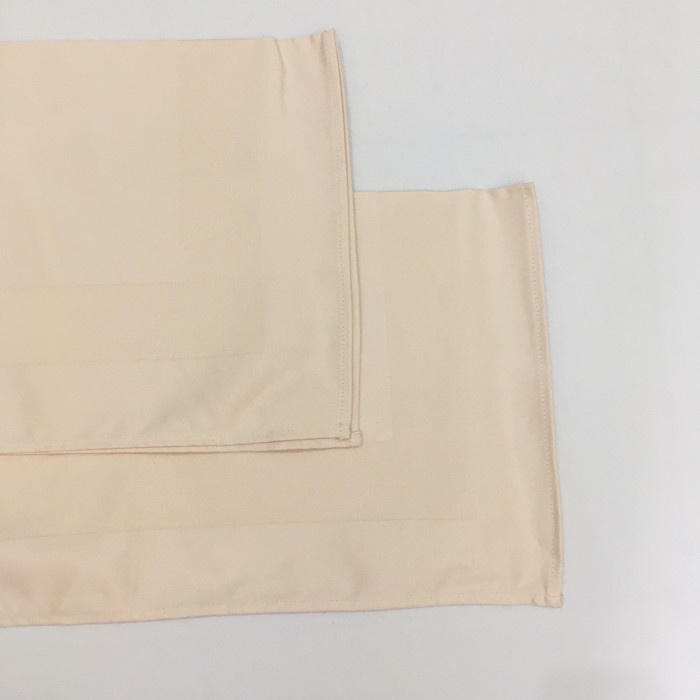 silahkan- (DAMASK FRAME) Napkin serbet hotel damask beige ivory krem 50x50cm