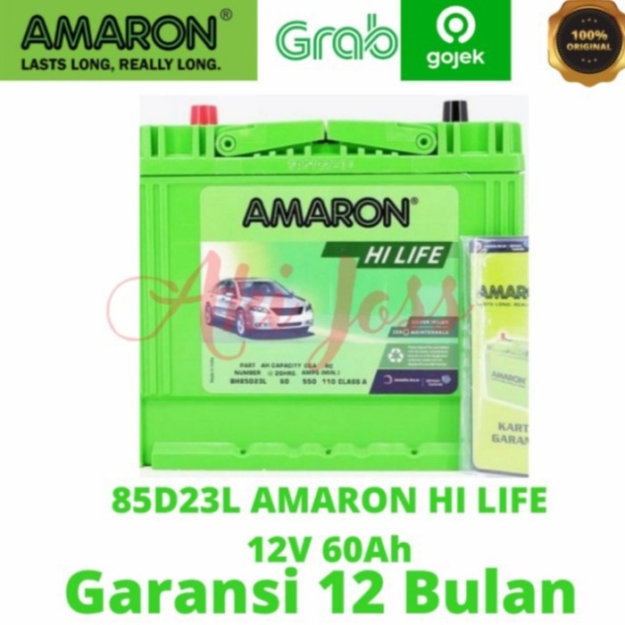 Garansi 1 Tahun 85D23L 55D23L Amaron Hi Life