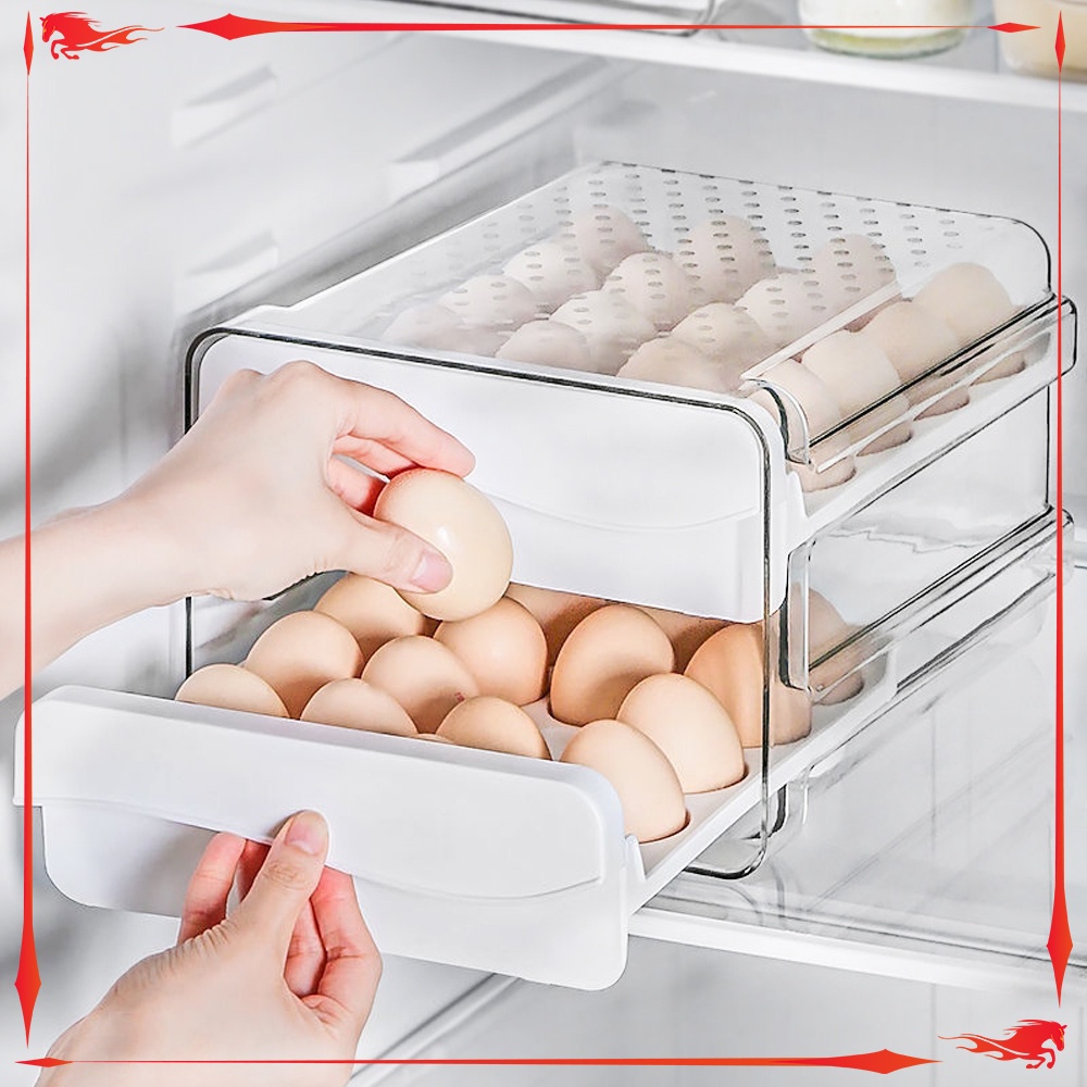 UM1 Rak Tempat Telur 2 Tingkat / Rak Telur / Kotak Penyimpanan Telur / Kotak Telur 32 Slot TOP155