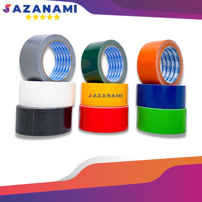 

New Lakban Kain Hitam 2" Inch x 12m Sazanami Cloth Tape 48mm warna Lantai