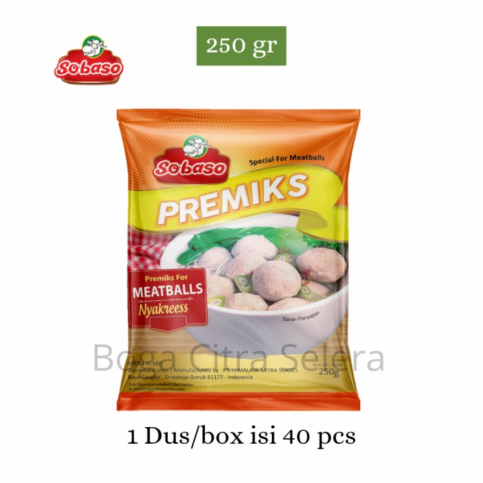 

PROMO! 1 Dus Tepung Bakso Premiks Nyakres Sobaso 250gr