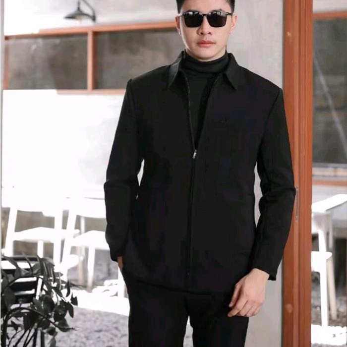 Ready Killong Denim_Jasket Hitam Pria-Jaket Slimfit-Jas Santri-Jaket Semi Jas-Jasket Pria Terbaru