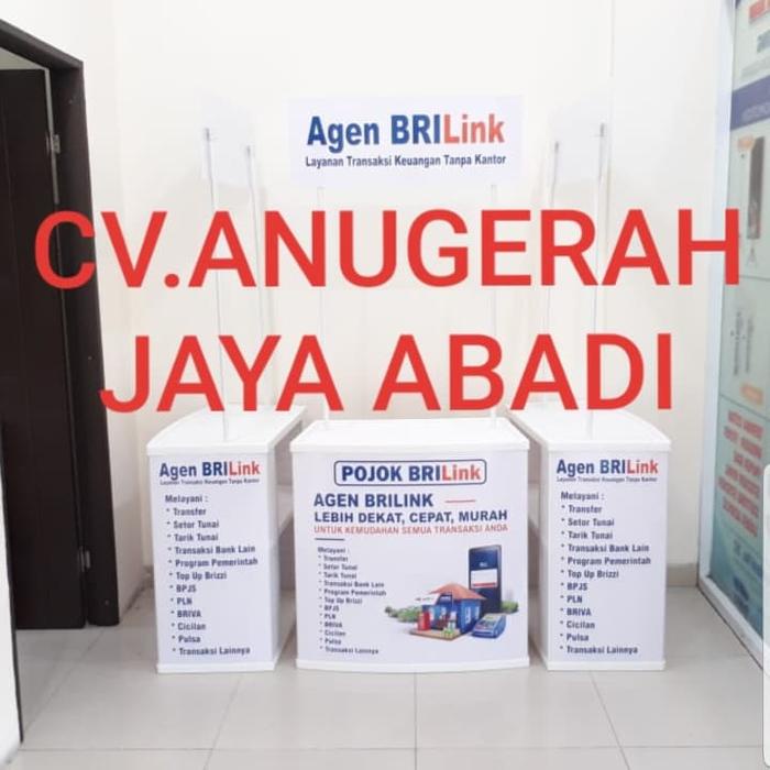 EVENT DESK BRILINK MEJA PROMOSI KHUSUS CETAK STIKER LOGO BRILINK