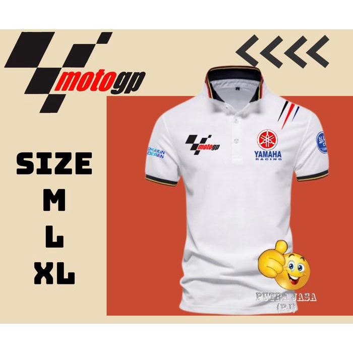 Gentz -Kaos Polo Yamaha MotoGp/Kaos Krah Yamaha Motogp/kaos Krah terlaris/Kaos Polo Yamaha