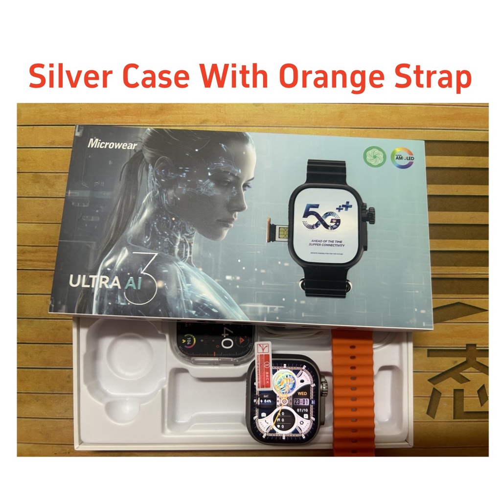 Original Ultra Ai3 Smartwatch 4G Android Amoled Hd Camera Gps Wifi Google Play Store App Download