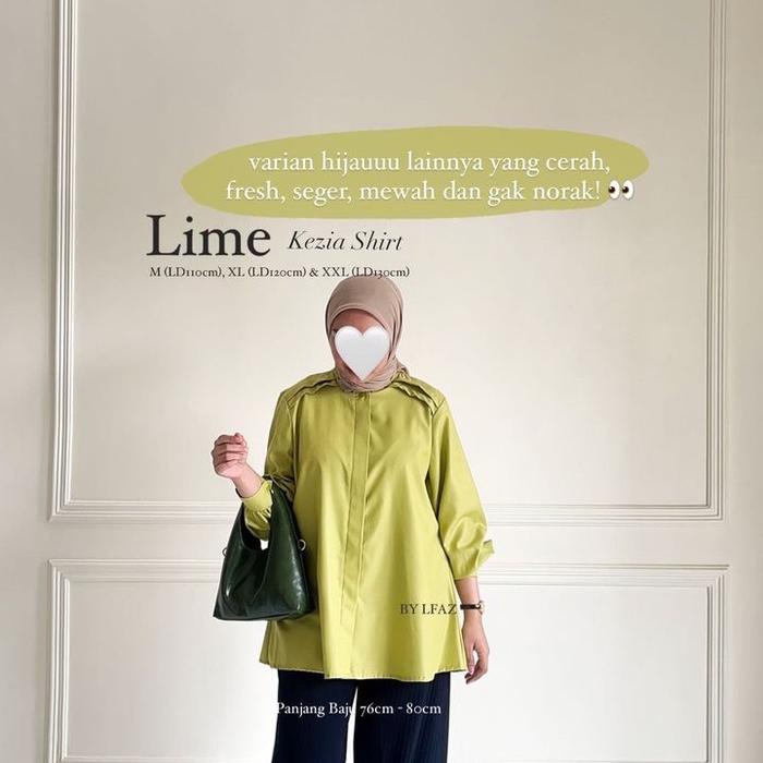 BY LFAZ KEZIA SHIRT JUMBO LD 130 KEMEJA KERJA - KULIAH - JUMBO KATUN PREMIUM TOYOBO ATASAN WANITA