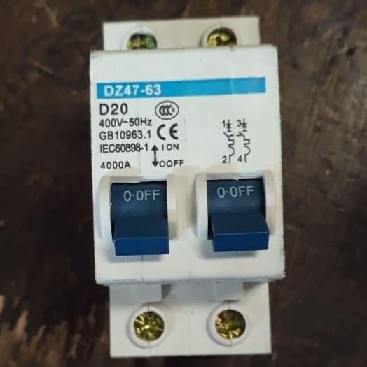 Ready COS / Ohm Saklar MCB Stabilizer 20A 2P