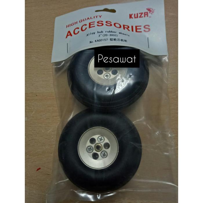 BISA GOSEND ban pesawat wheel alloy pesawat 3inch (20-30cc)