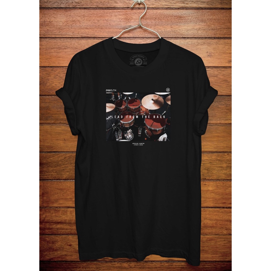 【Ori】AIQI - Kaos Distro | A Set Of Drum (HITAM)