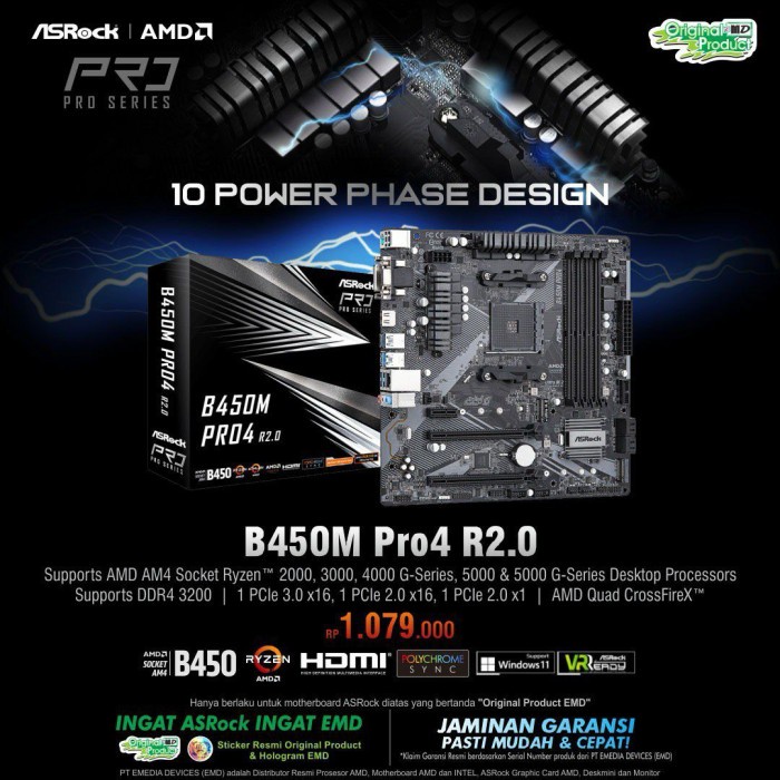 Ready ASROCK B450M PRO4-F R2.0 - AM4