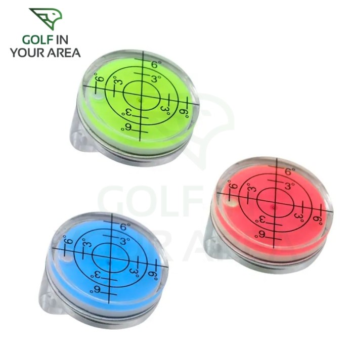Golf Horizontal Bubble Level Degreen Mark Bulls Eye