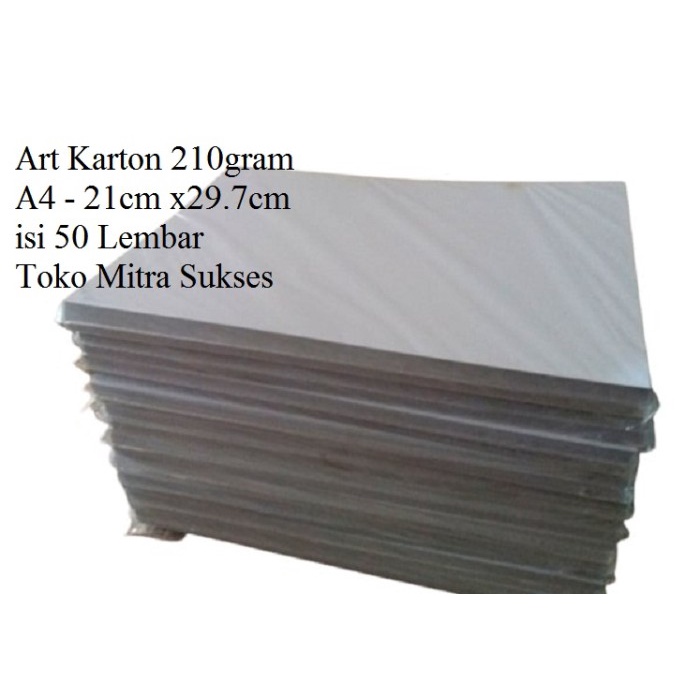 

New Kertas Art Karton 210gram A4 isi 50 Lembar