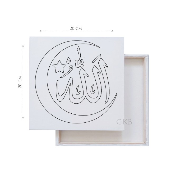 

New Kanvas Lukis Sketsa Mewarnai 20x20 cm