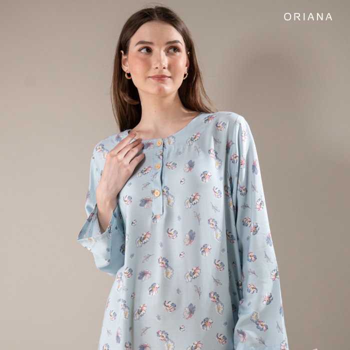 Oriana Homewear Daster Panjang Busui Laiqa Vilina Series Terlaris