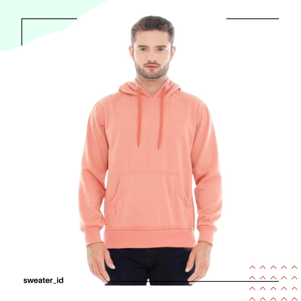 SWEATER_ID Hoodie Jumper Polos Hitam Pria Wanita Couple Oversize Fleece Tebal Premium