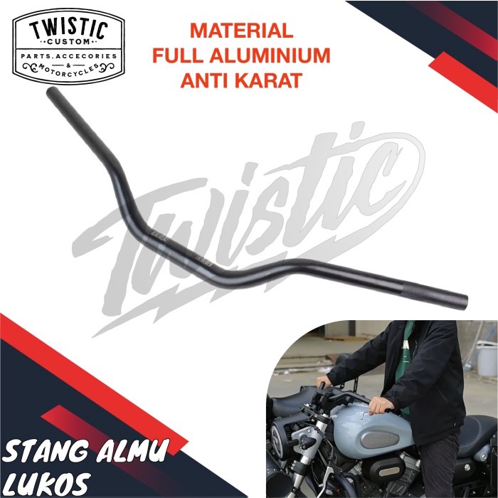 Gadgetglow_ Stang Stir Setang Lukos Fatbar Motor Benelli Pe 250 Sm V16 Benda V252C V 252 V252 C 28Mm