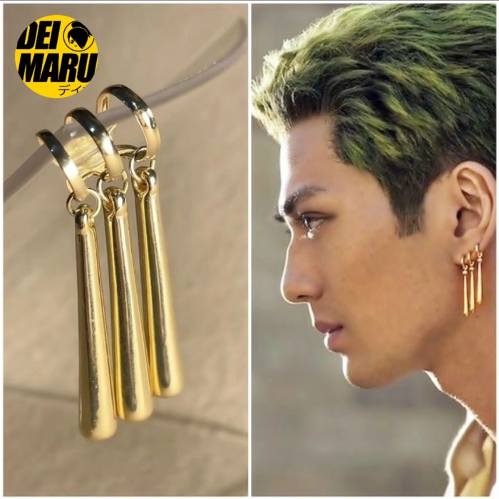 Anting Roronoa Zoro Cosplay Anime One Piece