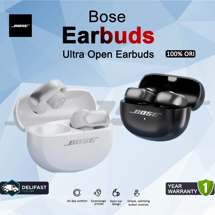 [100% Original] Bose Ultra Open Earbuds Bluetooth Headset Super Full Bass Suara Sekitar 360 Active