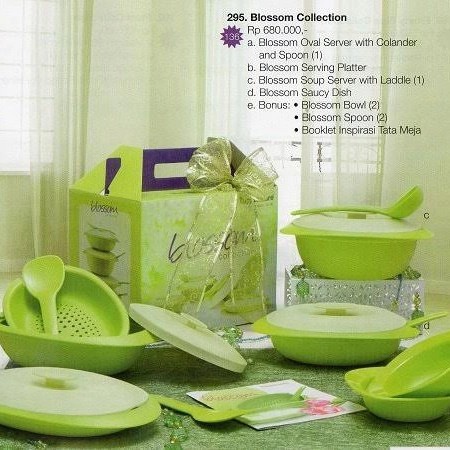 Blossom Collection Set Tupperware, wadah saji keren dan elegant