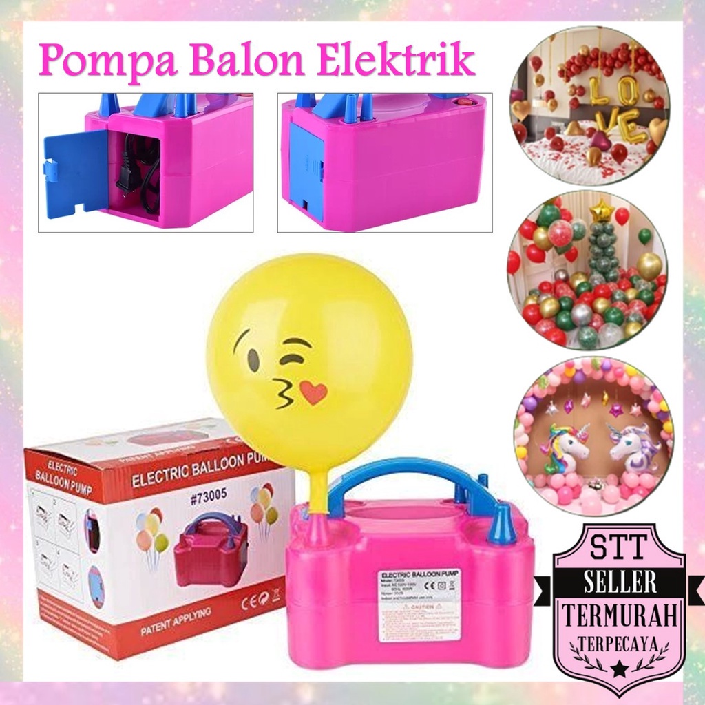 STT Pompa Balon Elektrik Listrik 2 Lubang Electric Balloon Pump Pompa Angin 2 IN 1 Vacum And Blow