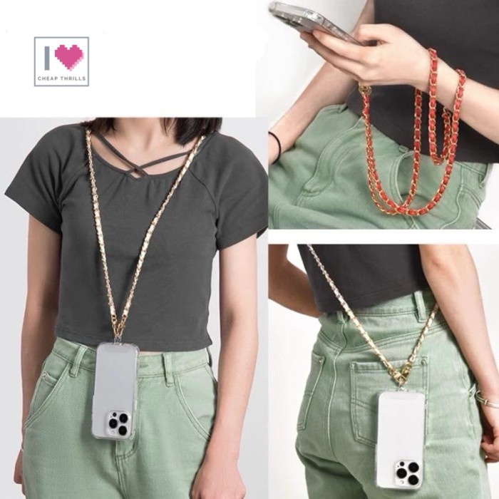 Tali Tas Selempang Panjang Rantai 120cm Gantungan HP Chain