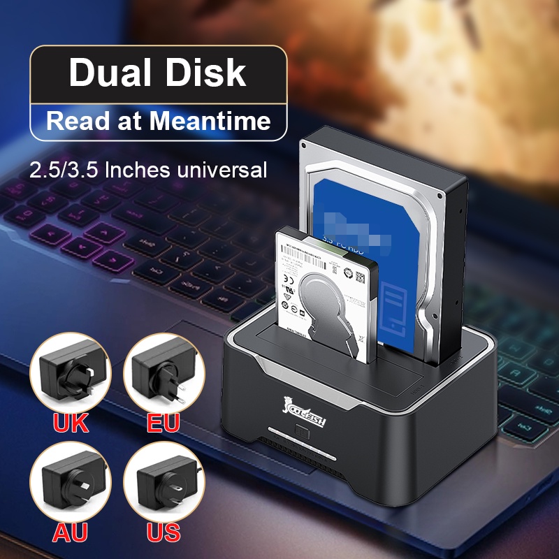 Coolfish Dual Bay Hdd Docking Station With Offline Clone Sata To USB 3.0 Hdd Clone Docking Station F