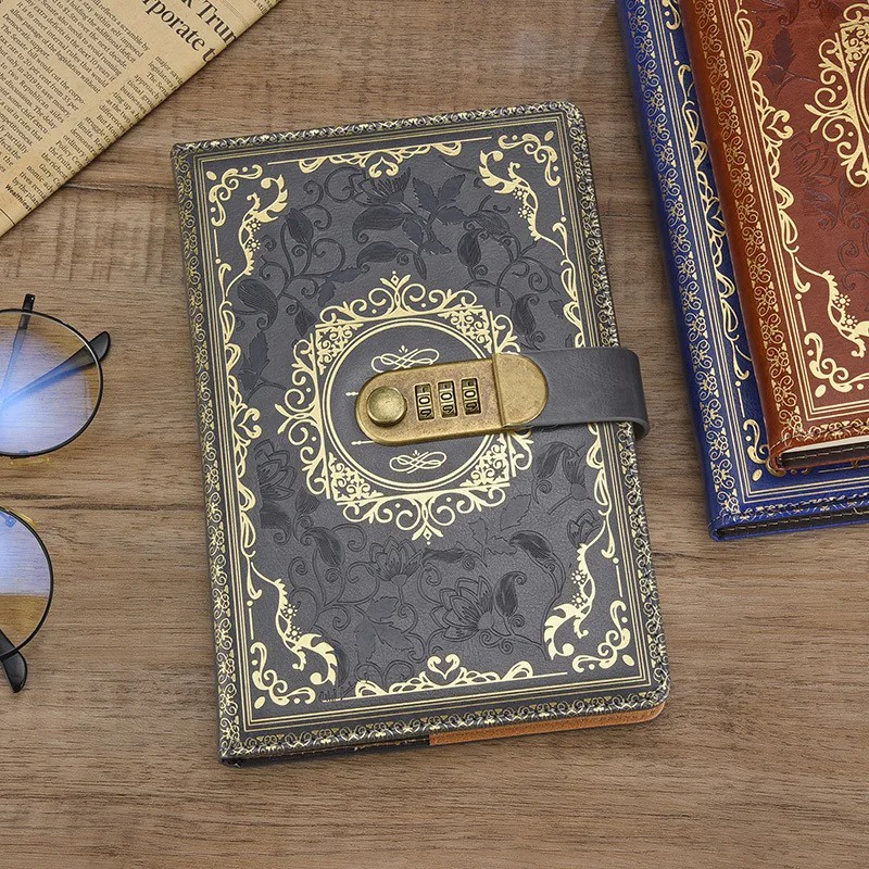 

JESJELIU Buku Jurnal Leather Notebook Diary 200 Halaman with Lock - JJ-33