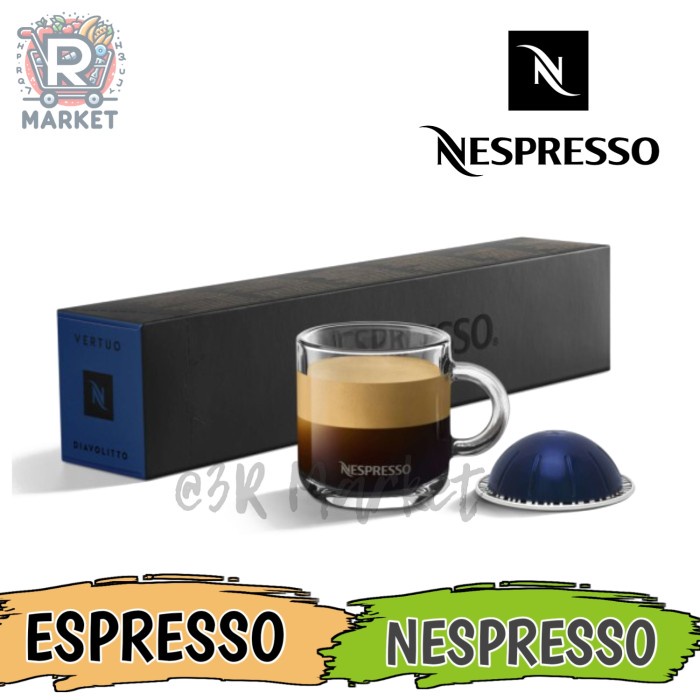 

Nespresso Vertuo Diavolitto Espresso Coffee Capsule / Kapsul Kopi