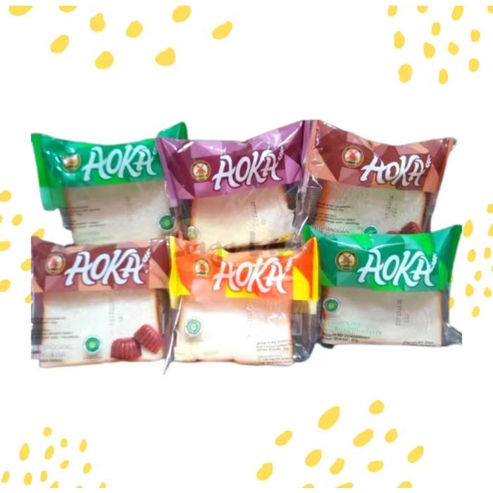 FA604 25 PCS Roti Panggang Aoka Aneka RASA RANDOM Frozen Maryam Manis Cemilan Kacang Bag Instan