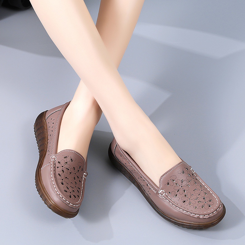 L8836 Sepatu kulit wanita sepatu ibu hadiah untuk ibu sepatu wanita kulit