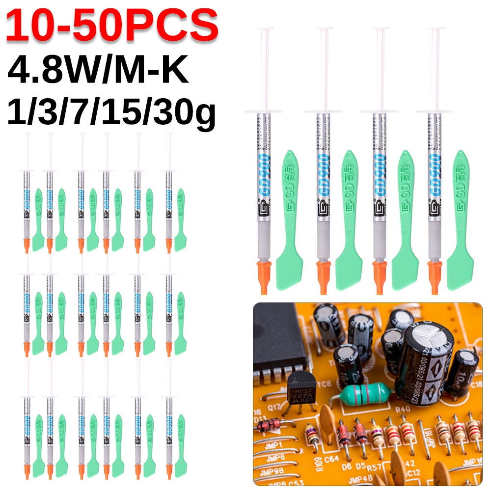 10-50pcs Thermal Grease Heatsink 1-30g GD900 Thermal Paste for Cpu Processors Heatsink Plaster Water