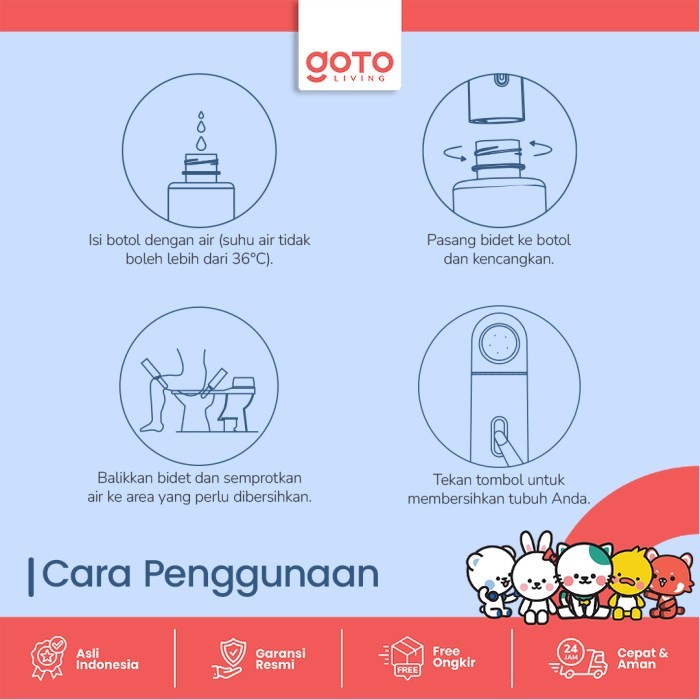Goldenelectric Goto Spritz Bidet Semprotan Cebok Otomatis Toilet Portable Travel